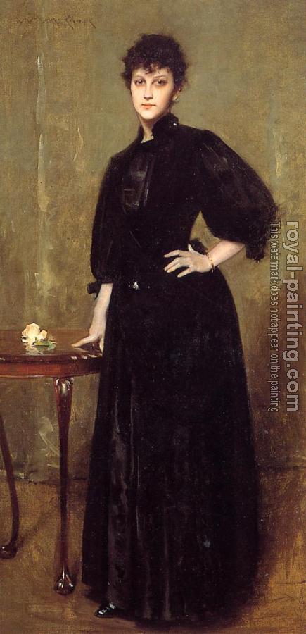 William Merritt Chase : Lady in Black aka Mrs Leslie Cotton